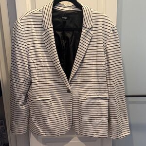 Apt. 9 Black and White Striped Jacket
